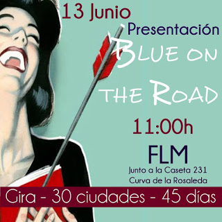 Blue on the road